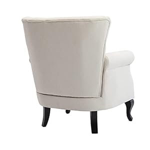 Midcenturyaccentchairmodernbuttontuftedarmchairwingbackclubchairlinenfabricsinglesofaloungechairwithpillowforlivingroombedroombeige Urban Country Home Decor Midcentury accent chair modern button tufted armchair wingback club chair linen fabric single sofa lounge chair with pillow for living room bedroom beige urban country home decor