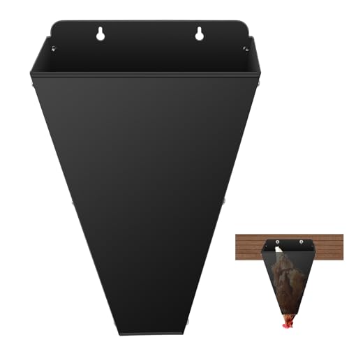 Kisotay Large Size Chicken Cone Heavy-Duty Steel Poultry Restraining Cones for Chicken Large Laying Hens Roasters Turkeys Up to 8 Pounds Flat Back Funnel Cone Chicken Killing Cone Easy to Clean