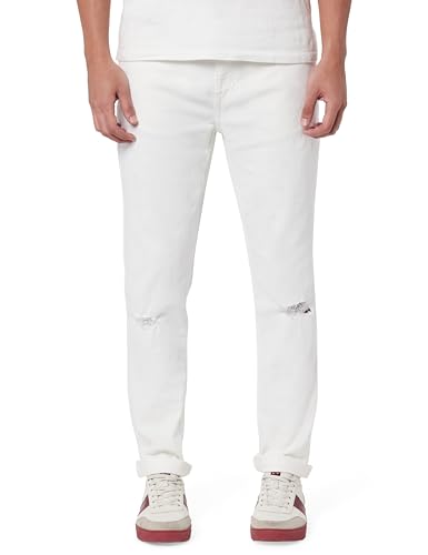 Image of The Indian Garage Co Men Slim Fit Solid Mid-Rise Stretchable Jeans