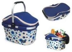 Cesta plegable para picnic en azul