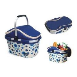 Collapsible Picnic Cooler Basket in Blue