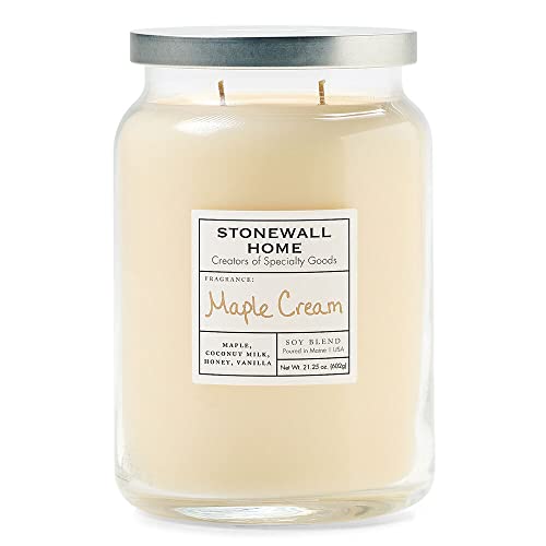 Stonewall Home Maple Cream Large Apothecary Candle, 21.25 oz