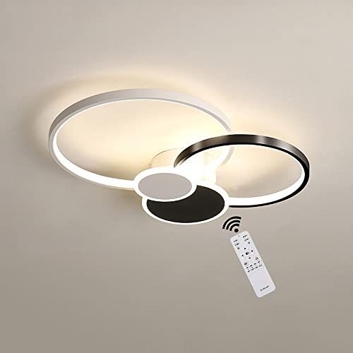 Plafonnier LED moderne télécommande pour ajuster la lumière du salon lustre 71W