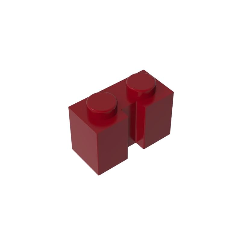 Gobricks 4216 Hinge Brick Brick Special 1x2 with Groove 50 Pieces GDS-798 Compatible with Lego Building Blocks Color:Dark Red — image 1
