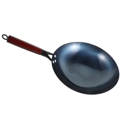 Wok de hierro Angoily 30cm con mango de madera
