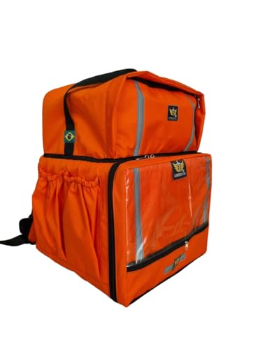 Bag/Mochila Para Delivery Isopor Laminado 45 Litros - Laranja