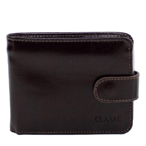 Carteira Classe Couro Social Masculina 1731 (Café, M)