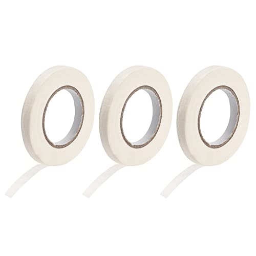 DMiotech 3Pcs 0.4 inch x 21 Yards Masking Tape Painters Tape Rolls for Crafts, Labeling, DIY Decorative White