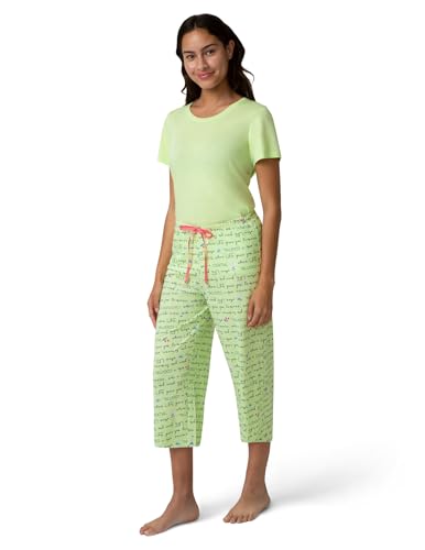 Image of HUE Women's Spring Pajama Separates Soft Whimsical Print Pjs with Flowers, Animals, Garden Themed Pjs, Cocktails
