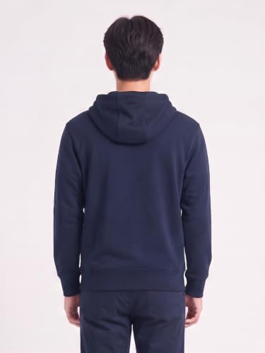 Image of Sweatshirt Pullover Hoodie for Men Stylish Hoodies Men Winter Wear Casual Sweat Shirt Travel Office Outdoor Cotton Blend with Kangaroo Pocket Full Sleeve - Black