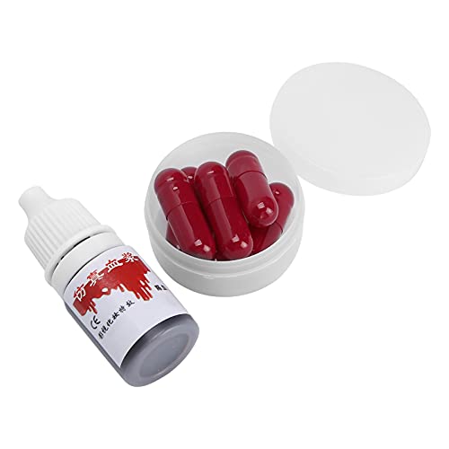 Fake Blood Capsules Convenient Fake Blood Pill Healthy with 6 Fake Blood Capsules for Theater Film Special Effects for Most People