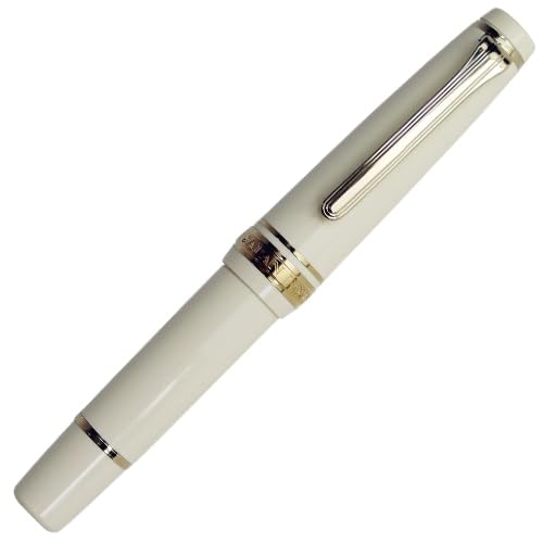 セーラー万年筆 Fountain Pen Professional Gear Slim Mini Gold Fountain Pen EF Extra Fine Ivory 11-1303-117