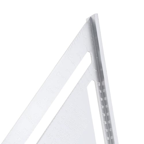 Regla triangular carpintería aluminio con escalas métricas e imperiales miniatura 7