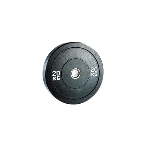 Bumper Plate Negro – Disco Olímpico de Goma para CrossFit y Entrenamiento Funcional (15 KG)