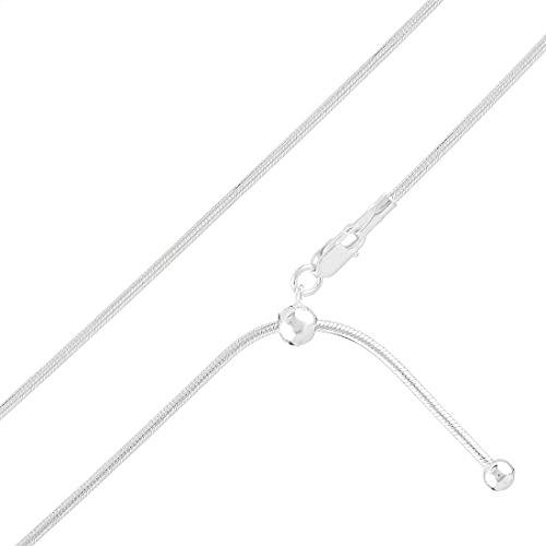 Savlano 925 Sterling Silver Italian 1.5mm Solid Snake Adjustable Bolo 14-24 Inch Chain Necklace For Women - Made in Italy Comes With a Gift Box2