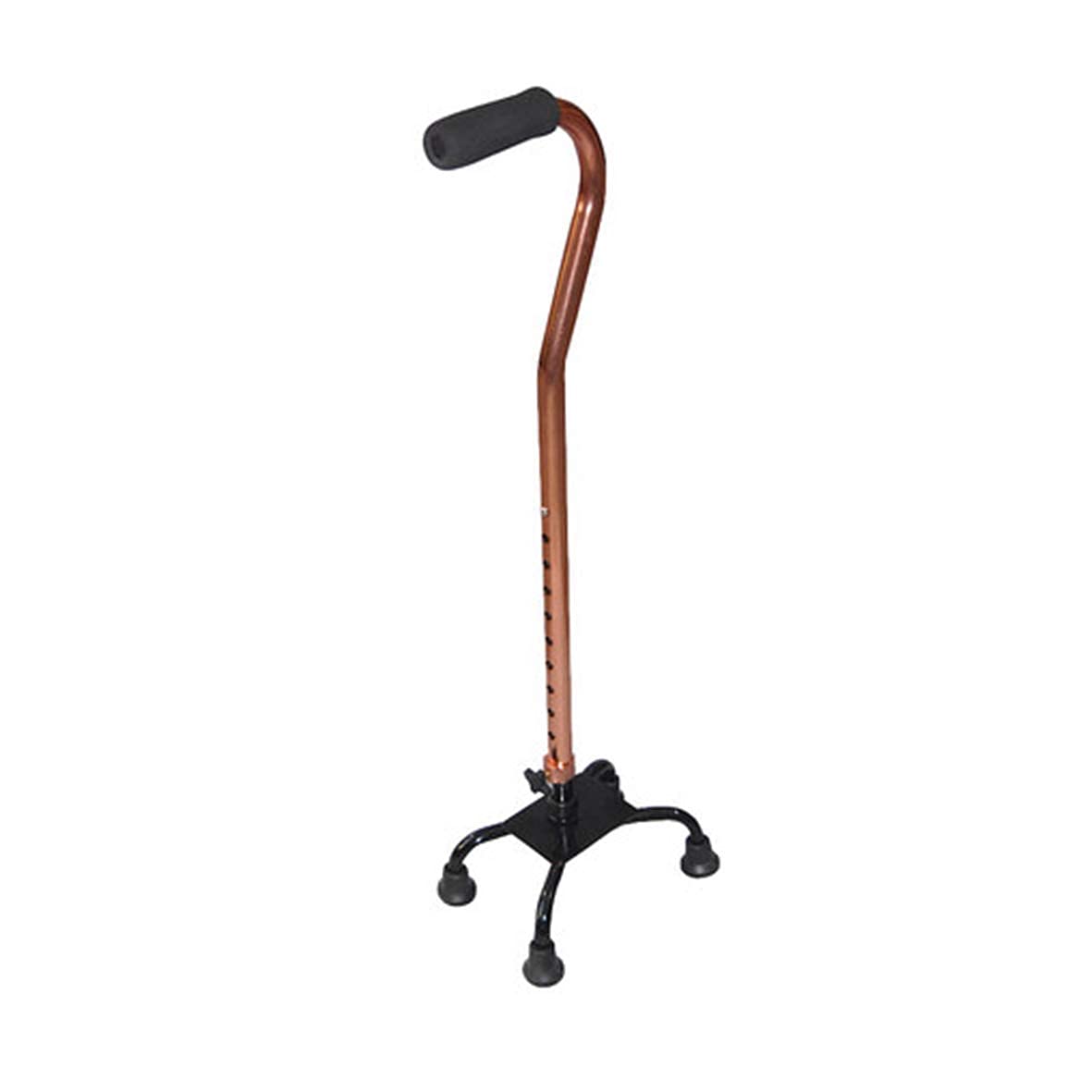 SGSG Bastón de Cuatro Patas con Agarre cómodo de Esponja Aleación de Aluminio Ajustable Bastón Estable retráctil Antideslizante