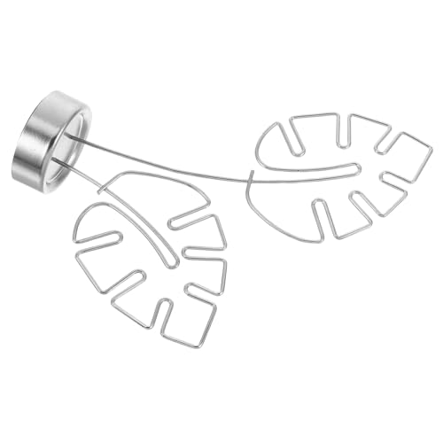 SEWACC Monstera Leaf Memo Clip Holder Stylish Desk Organizer for Memos Photos Business Cards Compact Decorative Stand for Home and Office Use