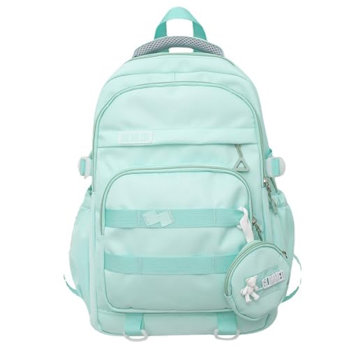Linda mochila escolar para meninas adolescentes, mochila para escola, estética universitária, para crianças, estudantes, laptop grande, Verde, Moderno