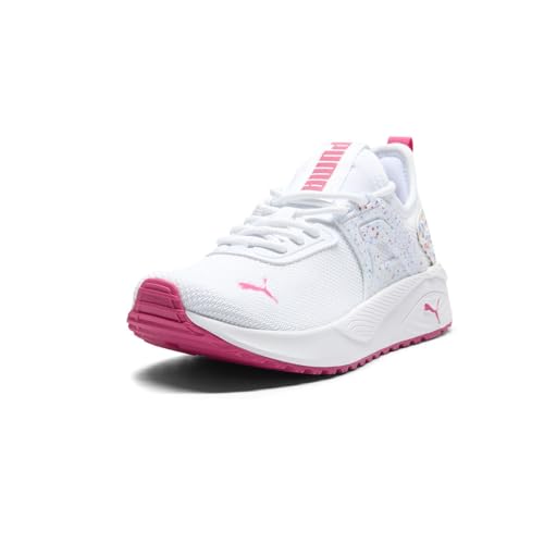 Image of PUMA Unisex-Child, Pacer 23 Bonbon, PUMA White-PUMA Pink, Big Kid, 5