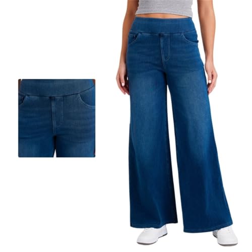 Jean large pour femme pantalon jogging tendance denim extensible