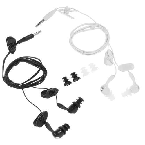 MUELODSIC Lot de 2 Écouteurs Étanches 35 MM Protection Auditive Intra-Auriculaires pour Natation et Sports Nautiques Confortables et Réutilisables Adaptés...