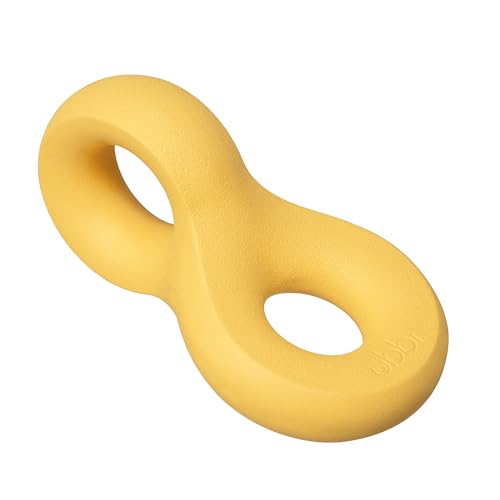Ubbi Chew Toy for Medium to Large Dog Breeds Durable Natural Rubber, Yellow, Yellow Chew Toy