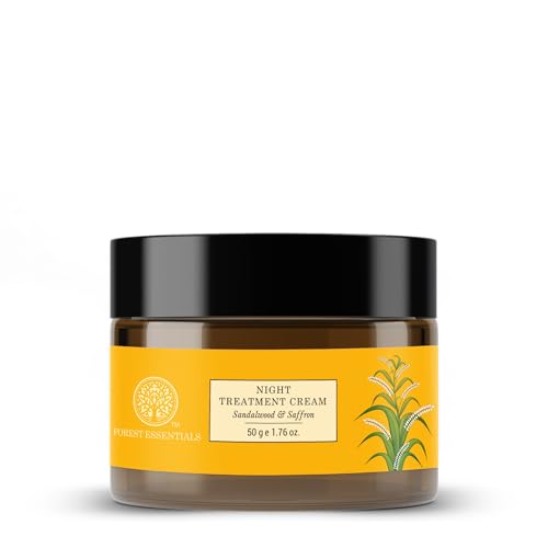 Forest Essentials Night Treatment Cream - Sandalwood & Saffron 50g