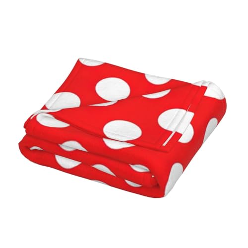 Couverture flanelle pois mignons 152x127 cm légère