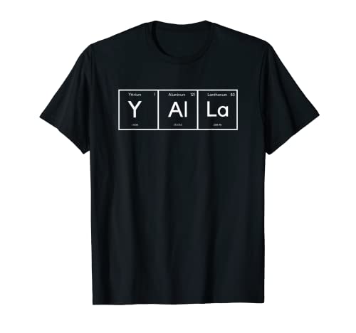 Yalla Funny Arabic Lebanese Word Periodic Table T-Shirt T-Shirt