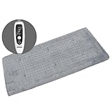 Heating Pad for Back Pain Cramps Relief,Electric Heating Pads for Neck, Shoulder,Knee,Leg,Portable Heated Pad with 4 Heat Settings & Moist Heat,Auto Off,12'×24',Light Grey,Birthday Gifts for Women Men