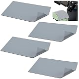 4 Pcs Double-Sided Silicone Pressing Sheets Heat Press Mat - Reusable & Cut-to-Fit Design, 1/8 inch x 4.3 inch x 8 inch Pad for Cap HTV and T-Shirt Vinyl Transfer (Gray)