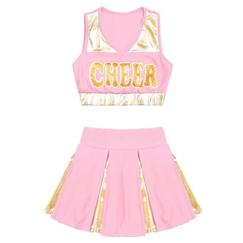 Disfraz completo de animadora para niñas, talla 14 años miniatura 3