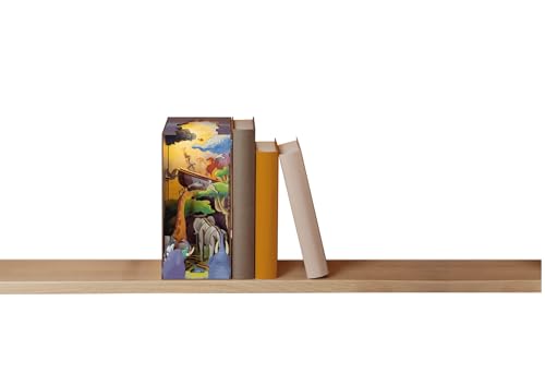 Revell Tiny Adventures Buchstütze König der Löwen I Disney 3D Holz Puzzle mit LED I Simba Szene als Miniatur-Book Nook für Bücherregal I Kreatives Geschenk für Kinder, Filmfans & Bastelbegeisterte