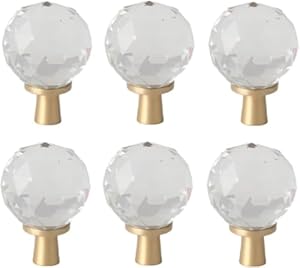 Srblrm SRBLRM Gałki Kryształowe 6 Sztuk