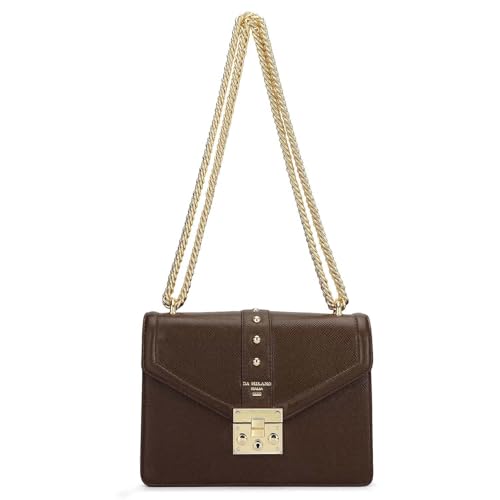 Image of Da Milano Leather Shoulder Bag for Women (00349D-OL)