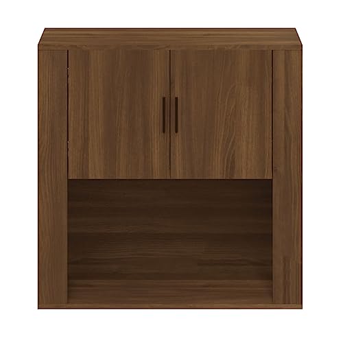 Meuble de rangement à compartiments et portes suspendues, format compact en bois - 5
