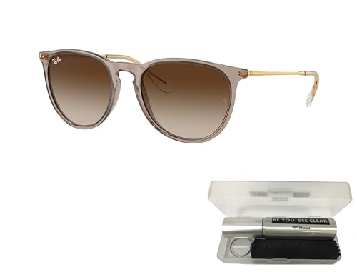 Ray-Ban RB4171 Sunglasses Bundle: RB 4171 ERIKA 674413 Erika Transparent Light Brown and Eyewear Cleaning Kit2