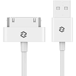 Cargador Generico Ipad JETech Cable de Datos USB Compatible iPhone 4/4s, iPhone 3G/3GS, iPad 1/2/3, iPod, 1m, Blanco