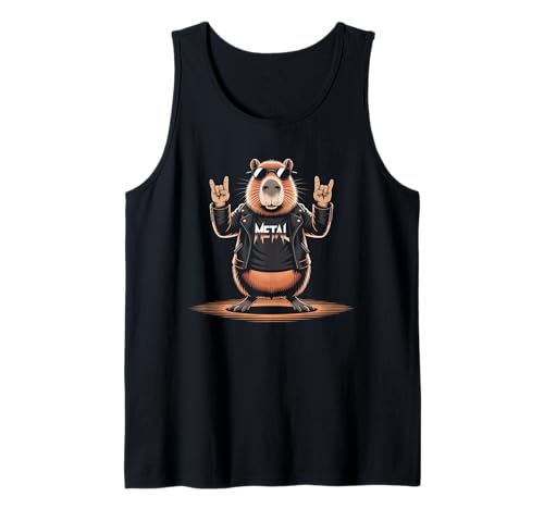 Photo de Death Metal Music Capybara Heavy Metal Rock Music Band Débardeur