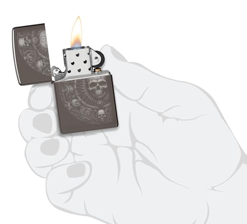 Encendedor Zippo Skull Mandala Black Ice miniatura 5