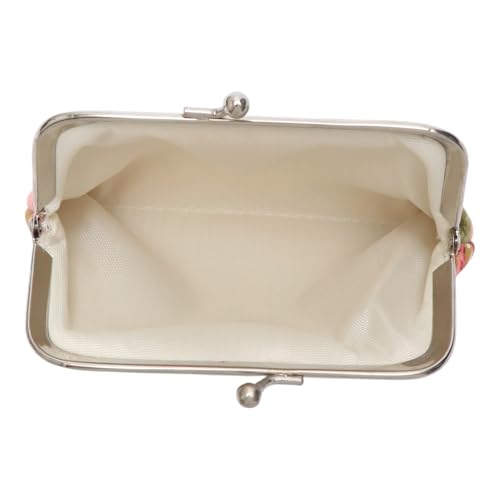 Generic 1Pcs Pouch Wallet Rose Design Snap Purse Canvas Orange Pink 12x9cm3