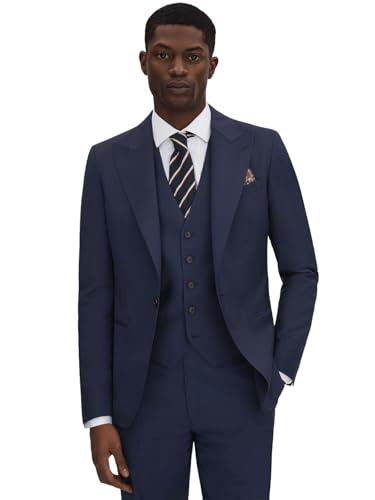 JinXuanYa Men's 3 Piece Slim Fit One Button Formal Business Men Suit Groomsman Tuxedos for Wedding(Blazer+Vest+Pant)