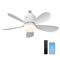 Sanweyter Deckenventilator mit Beleuchtung, 53CM Deckenlampe Deckenleuchte mit Ventilator Fernbedienung APP, Deckenventilator Klein 3000K-6500K Farbtemperatur, 4 Windstufen, Timer