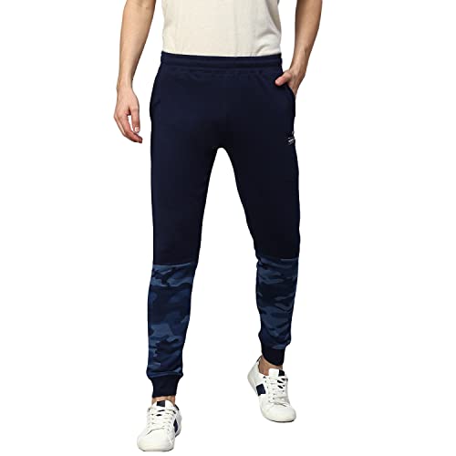 Image of Hubberholme Men's Cotton Slim Fit Camouflage Joggers - Athleisure Track Pant with Drawstring Elastic Waistband for Jogging, Gym, Sports & Dailywear