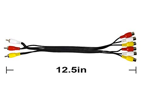 image for AV Cable Splitter, Ancable 3 RCA Male Plug to 6 RCA Female Jacks Compo