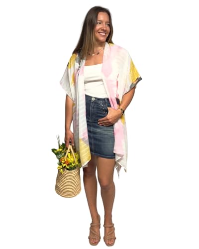 Image of Humble Hilo Womens Kimono Cardigan Sleeveless Lightweight Cover Up Casual & Flowy, 2 Sizes
