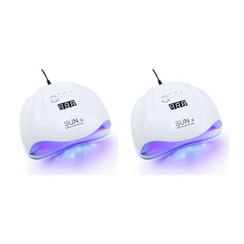 Jnchdghwa 2X Sun X 54 W Máquina de Secado de Gel para Uñas Uv LED Lámpara para Secador de Uñas Profesional Máquina de Esmalte de Luz Secador Rápido Nail Art Tools Eu Plug