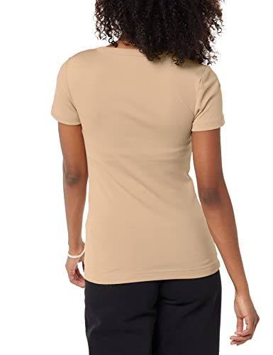 Image of Amazon Essentials Women's Slim-Fit Short-Sleeve Crewneck T-Shirt, Pack of 2
