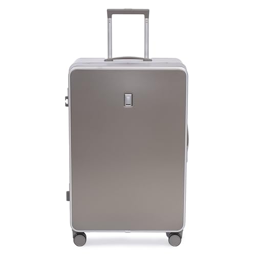 Image of SWISS MILITARY Black Gold Collection Lorenzo 75cm Hard Check-in Luggage Trolley Suitcase with Secure Aluminium Frame with Anti-Theft Closure, 360 Wheel-Ideal for International Travel (105L) Gold