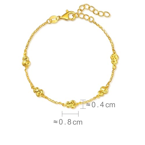 Image of CHOW SANG SANG 999 Gold Essence Hulu Gourd Bracelet for Women 18cm 96208B Price-by-Weight 2.99g Gold